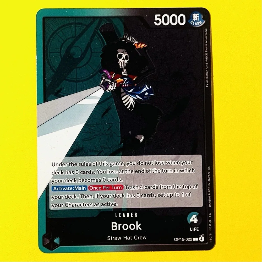 BROOK OP15-022 LEADER ONE PIECE CARD GAME STRAW HAT CREW RARE B Q7647